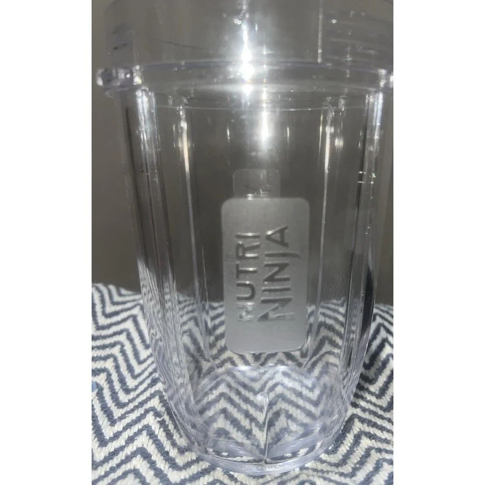 Ninja 16oz  Replacement Cup w/ Black Travel Lid for Nutri Ninja Blender
